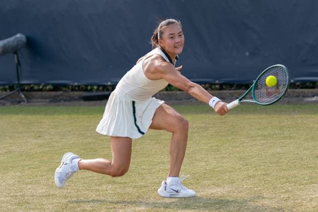 2025-06-12 2025 Libema Open Grass Court Championships ROSMALEN, NETHERLANDS - JUNE 12: Yue Yuan of China during Day Four of 2025 Libema Open Grass Court Championships at Autotron on June 12, 2025 in Rosmalen, Netherlands. (Photo by Marleen Fouchier BSR Agency) Rosmalen Netherlands Content not available for redistribution in The Netherlands directly or indirectly through any third parties. Copyright: xBSRxAgencyx
