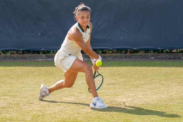 2025-06-12 2025 Libema Open Grass Court Championships ROSMALEN, NETHERLANDS - JUNE 12: Yue Yuan of China during Day Four of 2025 Libema Open Grass Court Championships at Autotron on June 12, 2025 in Rosmalen, Netherlands. (Photo by Marleen Fouchier BSR Agency) Rosmalen Netherlands Content not available for redistribution in The Netherlands directly or indirectly through any third parties. Copyright: xBSRxAgencyx