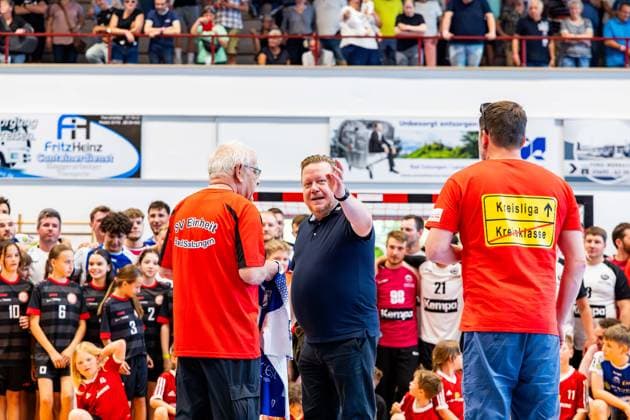 12 06 2025, GER, handball, men, one-day professional cult club ThSV Eisenach as part of the festival weeks for the 1250th anniversary of the salt city Rene Witte Managing Director Manager ThSV Eisenach 36433 Bad Salzungen Werner Seelenbinder Halle Thuringia Germany