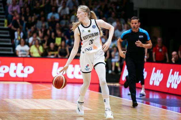 Basketball Womens Test Match Belgium Germany 12 06 2025 Frieda Mizzi Bühner Germany, 20 am Ball Basketball Womens Test Match Belgium Germany Lions, Sportoase on 12 06 2025 Copyright: xBEAUTIFULxSPORTS Freisenx