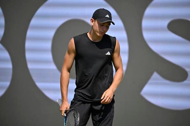 Justin Engel GER Disappointed after missed chance Gesture Gesture Tennis Men BOSS Open ATP 250 Stuttgart 2025 Weissenhof BOSS Open ATP 250 Stuttgart 2025