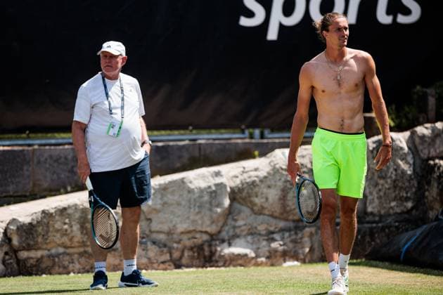 BOSS OPEN ATP250 13 06 2025 Alexander Mikhailovich Zverev father and coach of Alexander Zverev and Alexander Zverev GER during training, training BOSS OPEN ATP250 Stuttgart, Tennisclub Weissenhof on 13 06 2025 Copyright: xBEAUTIFULxSPORTS Wunderlx