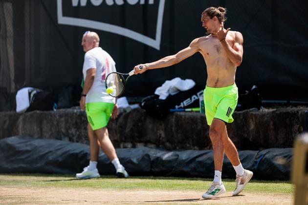 BOSS OPEN ATP250 13 06 2025 Alexander Zverev GER training, practicing BOSS OPEN ATP250 Stuttgart, Tennisclub Weissenhof on 13 06 2025 Copyright: xBEAUTIFULxSPORTS Wunderlx