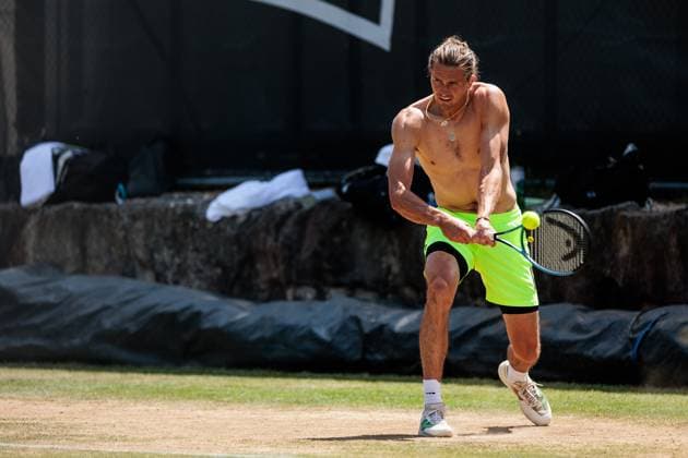 BOSS OPEN ATP250 13 06 2025 Alexander Zverev GER training, practicing BOSS OPEN ATP250 Stuttgart, Tennisclub Weissenhof on 13 06 2025 Copyright: xBEAUTIFULxSPORTS Wunderlx
