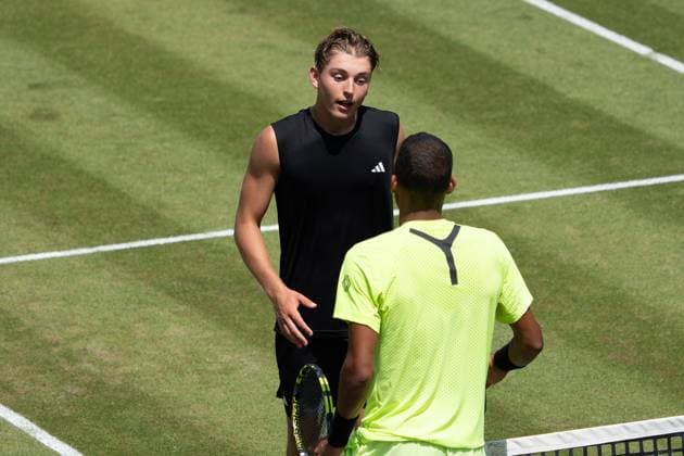 Justin Engel eliminated, Farewell, Emotions, Justin Engel vs Felix Auger Aliassime, Tennis, ATP Tournament, Boss Open, Center Court, Quarterfinals, 13 06 2025, Justin Engel vs Felix Auger Aliassime, Tennis, ATP Tournament, Boss Open, Center Court, Quarterfinals, 13 06 2025, Stuttgart Copyright: xEibner-Pressefoto EdwardxCheungx EP_ECG