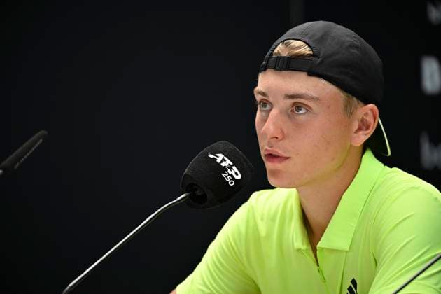 Press conference PK Justin Engel GER Portrait Tennis Men BOSS Open ATP 250 Stuttgart 2025 Weissenhof BOSS Open ATP 250 Stuttgart 2025