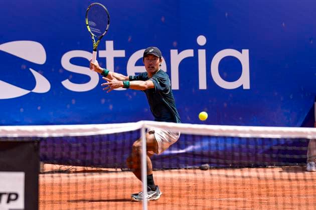 TENNIS : Open Sopra Steria - Lyon Villeurbanne 13 06 2025 Clement Tabur (FRA) vs Yu Hsiou Hsu (TPE) lors du tournoi de tennis ATP, Tennis Herren Challenger Tour, Open Sopra Steria Ã Lyon-Villeurbanne, le 13 06 2025. Photo Sandrine Thesillat PsNewZ VilleurbanneFrance  Copyright: xSandrinexTHESILLATx