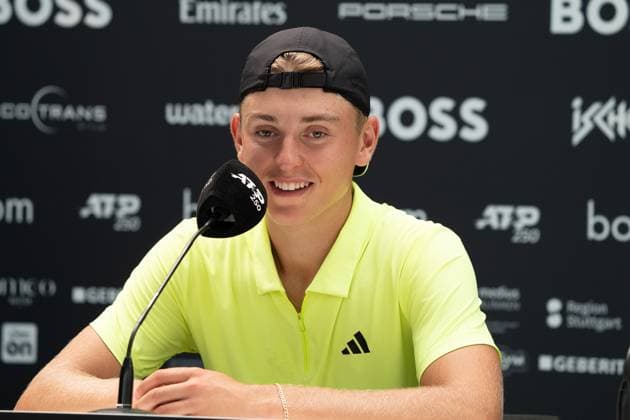 Justin Engel PK, Interview, Justin Engel vs Felix Auger Aliassime, Tennis, ATP Tournament, Boss Open, Center Court, Quarterfinals, 13 06 2025, Marton Fucsovics vs Taylor Fritz, Tennis, ATP Tournament, Boss Open, Center Court, Quarterfinals, 13 06 2025, Stuttgart Copyright: xEibner-Pressefoto EdwardxCheungx EP_ECG