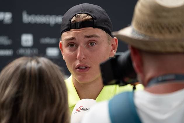 Justin Engel PK, Interview, Justin Engel vs Felix Auger Aliassime, Tennis, ATP Tournament, Boss Open, Center Court, Quarterfinals, 13 06 2025, Marton Fucsovics vs Taylor Fritz, Tennis, ATP Tournament, Boss Open, Center Court, Quarterfinals, 13 06 2025, Stuttgart Copyright: xEibner-Pressefoto EdwardxCheungx EP_ECG