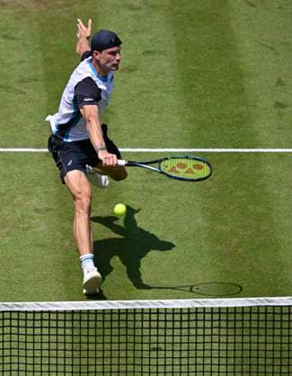 Marton Fucsovics HUN Action Tennis Men BOSS Open ATP 250 Stuttgart 2025 Weissenhof BOSS Open ATP 250 Stuttgart 2025