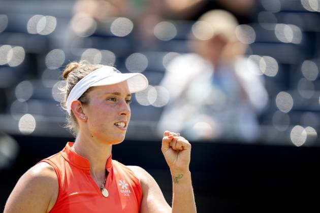 DEN BOSCH - Elise Mertens (BEL) in her match against Yue Yuan (CHN) during the quarterfinals of the Libema Open. The tennis tournament takes place at the Autotron in Rosmalen. ANP SANDER KONING xVIxANPxSportx xxANPxIVx 529838871 originalFilename: 529838871.jpg