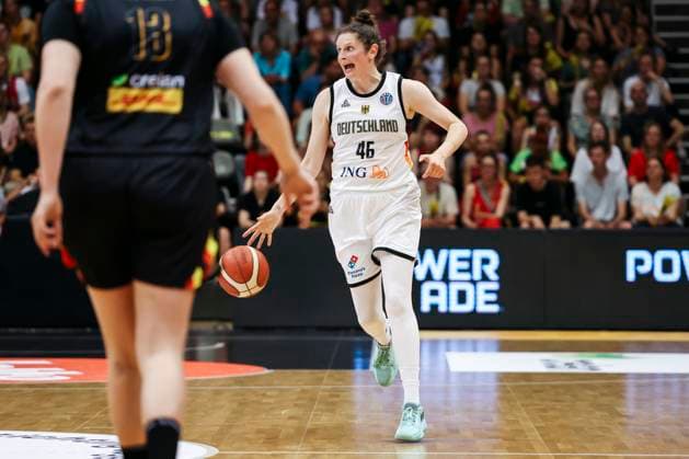 Basketball Womens Test Match Belgium Germany 12 06 2025 Romy Bär Germany, 46 on the ball Basketball Womens Test Match Belgium Germany Lions, Sportoase on 12 06 2025 Copyright: xBEAUTIFULxSPORTS Freisenx