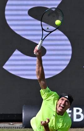 Alexander Zverev GER Action Serve Tennis Men BOSS Open ATP 250 Stuttgart 2025 Weissenhof BOSS Open ATP 250 Stuttgart 2025