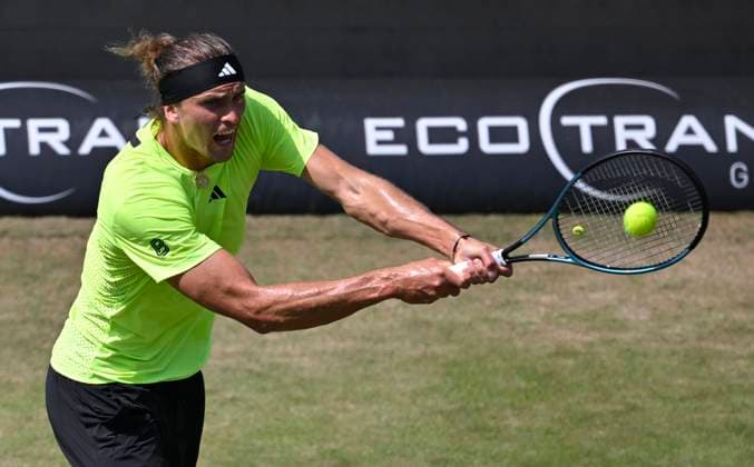 Alexander Zverev GER Action Tennis Men BOSS Open ATP 250 Stuttgart 2025 Weissenhof BOSS Open ATP 250 Stuttgart 2025