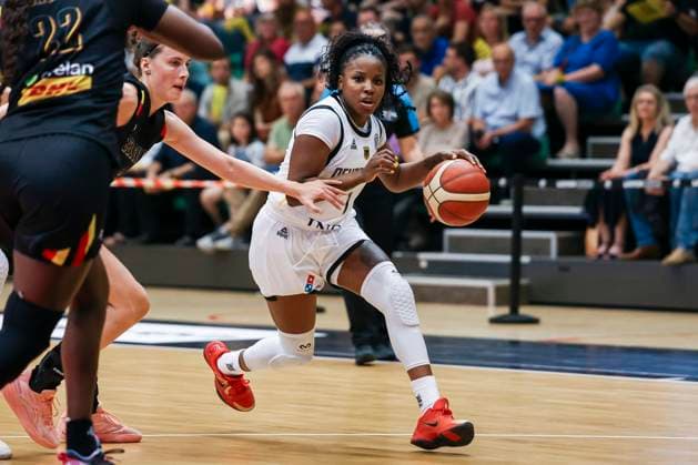 Basketball Womens Test Match Belgium Germany 12 06 2025 Alexis Peterson Germany, 1 on the ball Basketball Womens Test Match Belgium Germany Lions, Sportoase on 12 06 2025 Copyright: xBEAUTIFULxSPORTS Freisenx