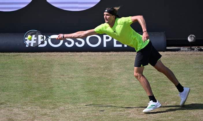 Alexander Zverev GER Action Tennis Men BOSS Open ATP 250 Stuttgart 2025 Weissenhof BOSS Open ATP 250 Stuttgart 2025
