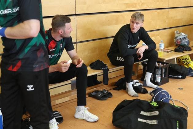 13 06 2025, xtgx, Handball, EHF Champions League Final 4, Final Training and Media Day v l Philipp Weber Magdeburg, 20 , Gisli Thorgeir Kristjansson Magdeburg, 10 Koeln