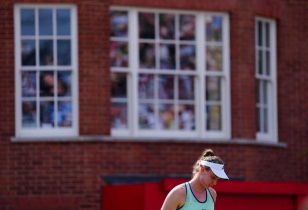 Tennis, WTA-Turnier in London, Queens Club Elena Rybakina during her quarter final defeat to Tatjana Maria Queen s Club Championships, Day 5, Queen s Club, West Kensington, London - 13 Jun 2025  Copyright: xJavierxGarcia Shutterstockx 15354720k