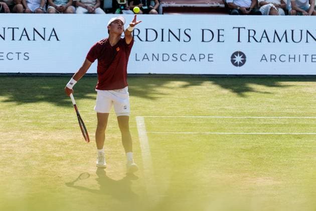 BOSS OPEN ATP250 13 06 2025 Brandon Nakashima USA in match against Alexander Zverev GER BOSS OPEN ATP250 Stuttgart, Tennisclub Weissenhof on 13 06 2025 Copyright: xBEAUTIFULxSPORTS Wunderlx