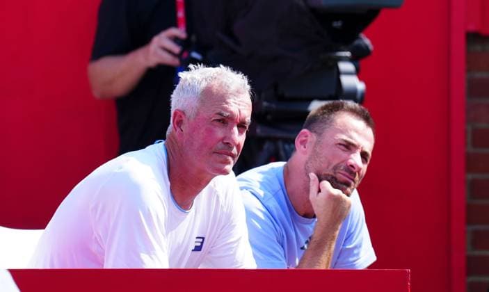 Tennis, WTA-Turnier in London, Queens Club Davide Sanguinetti, left, coach of Elena Rybakina Queen s Club Championships, Day 5, Queen s Club, West Kensington, London - 13 Jun 2025  Copyright: xJavierxGarcia Shutterstockx 15354720m