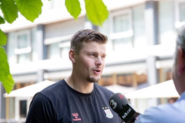 13 06 2025, xgox, Handball, EHF Champions League, Media Day and final training emspor, f l Sergey Hernandez Ferrer Magdeburg, 1 Cologne