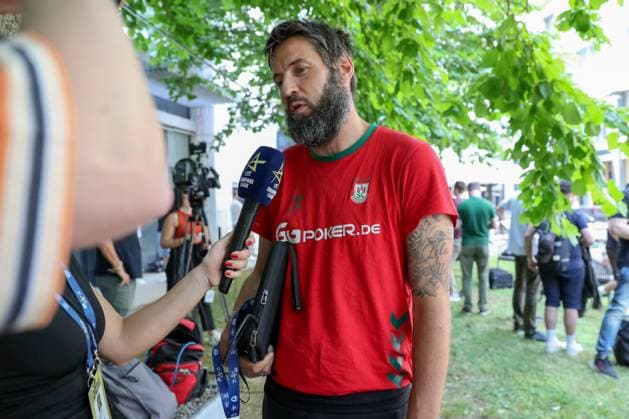 13 06 2025, xgox, Handball, EHF Champions League, Media Day and final training emspor, f l Bennet Wiegert Magdeburg, Coach Cologne