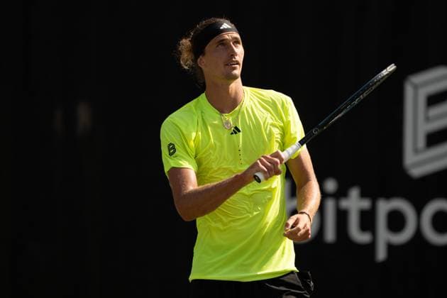 Alexander Zverev victory, emotions, joy, relief, Alexander Zverev vs Brandon Nakashima, Tennis, ATP Tournament, Boss Open, Center Court, quarter-finals, 13 06 2025, Alexander Zverev vs Brandon Nakashima, Tennis, ATP Tournament, Boss Open, Center Court, quarter-finals, 13 06 2025, Stuttgart Copyright: xEibner-Pressefoto EdwardxCheungx EP_ECG