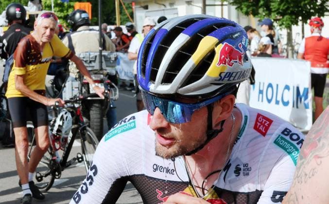 13 06 2025 Gippingen Switzerland Cycling GP Gippingen Grand Prix of the Canton of Aargau Picture Nico Denz GER Team Bora Hansgrohe after the end of the race