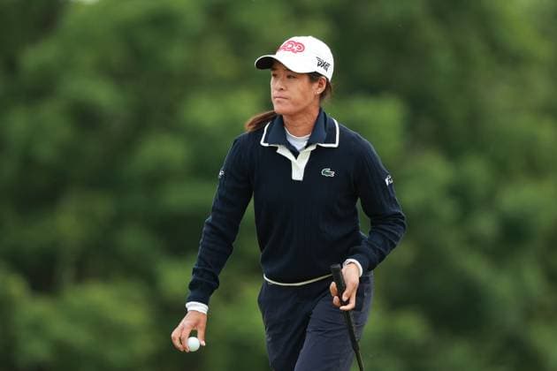 Meijer LPGA, Golf Damen Classic BELMONT, MICHIGAN-JUNE 13: Celine Boutier of France plays her putt on the first green during the second round of the Meijer LPGA Classic for Simply Give golf tournament at Blythefield Country Club in Belmont, MI, USA Friday, June 13, 2025. Belmont Michigan United States  Copyright: xJorgexLemusx originalFilename:lemus-meijerlp250613_npHZq.jpg