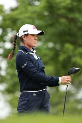 Meijer LPGA, Golf Damen Classic BELMONT, MICHIGAN-JUNE 13: Celine Boutier of France plays her tee shot on the second hole during the second round of the Meijer LPGA Classic for Simply Give golf tournament at Blythefield Country Club in Belmont, MI, USA Friday, June 13, 2025. Belmont Michigan United States  Copyright: xJorgexLemusx originalFilename:lemus-meijerlp250613_npNiS.jpg