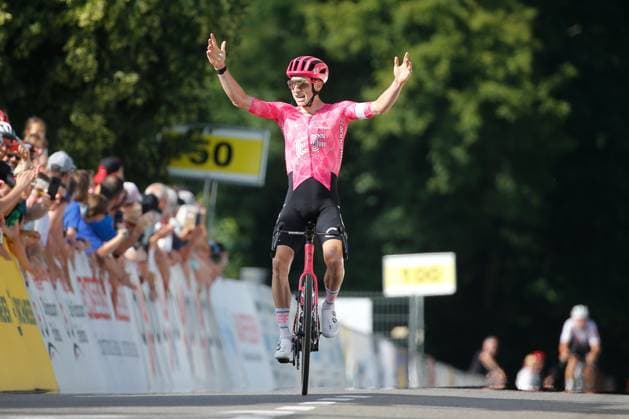 GP Gippingen Winner Neilson Powless USA 13 06 2025 Gippingen, SWITZERLAND, Cycling Days Gippingen Grand Prix of the Canton of Aargau Winner Neilson Powless USA Team Education Easypost