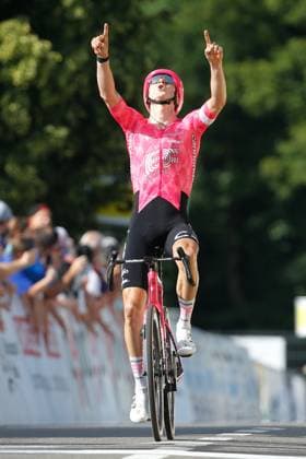 GP Gippingen Winner Neilson Powless USA 13 06 2025 Gippingen, SWITZERLAND, Cycling Days Gippingen Grand Prix of the Canton of Aargau Winner Neilson Powless USA Team Education Easypost