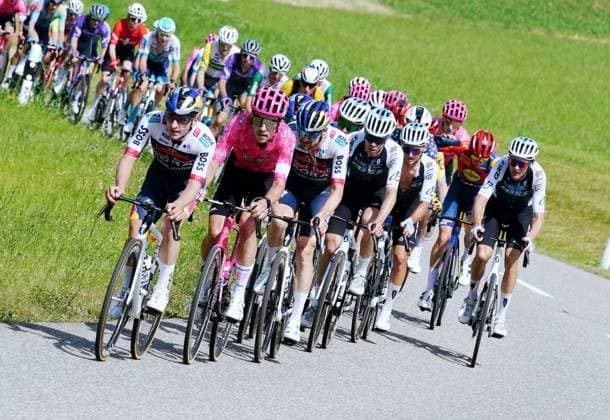 13 06 2025 Gippingen Switzerland Cycling GP Gippingen Grand Prix of the Canton of Aargau Picture Nico Denz GER Center Team Bora Hansgfrohe Action Peleton Rider field