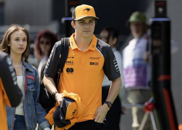 June 13, 2025, Montreal, Quebec, Canada: OSCAR PIASTRI of Australia and McLaren and LILY ZNEIMER arrive in the Paddock prior to practice ahead of the F1 Grand Prix of Canada at Circuit Gilles-Villeneuve on June 13, 2025 in Montreal, Quebec, Canada. Montreal Canada - ZUMAc132 20250613_fap_c132_005 Copyright: xAndrewxChinx