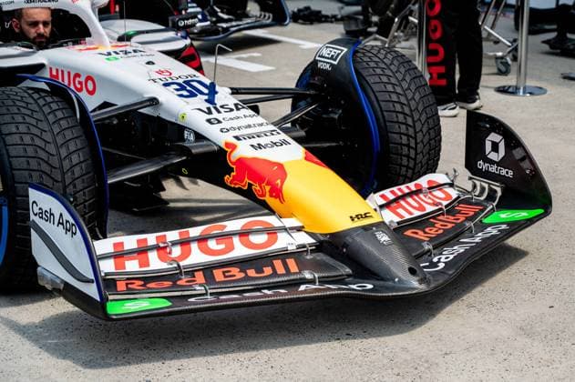 F1 - CANADIAN GRAND PRIX 2025 Visa Cash App RB F1 Team, mechanical detail aerodynamism, aerodynamic, aerodynamics front wing during the Formula 1 Pirelli Grand Prix du Canada 2025, 10th round of the 2025 FIA Formula One World Championship, WM, Weltmeisterschaft from June 14 to 16, 2025 on the Circuit Gilles Villeneuve, in MontrÃ al, Canada - MontrÃ alCanada  Copyright: xALBERTOxVIMERCATIx