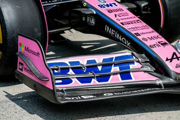 F1 - CANADIAN GRAND PRIX 2025 Alpine F1 Team A525, mechanical detail aerodynamism, aerodynamic, aerodynamics front wing during the Formula 1 Pirelli Grand Prix du Canada 2025, 10th round of the 2025 FIA Formula One World Championship, WM, Weltmeisterschaft from June 14 to 16, 2025 on the Circuit Gilles Villeneuve, in MontrÃ al, Canada - MontrÃ alCanada  Copyright: xALBERTOxVIMERCATIx