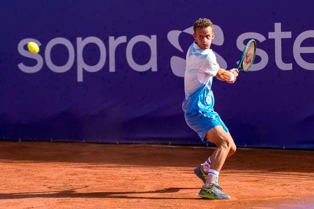 TENNIS : Open Sopra Steria - Lyon Villeurbanne 13 06 2025 Daniel Merida (ESP) vs Luca Van Assche (FRA) lors du tournoi de tennis ATP, Tennis Herren Challenger Tour, Open Sopra Steria Ã Lyon-Villeurbanne, le 13 06 2025. Photo Sandrine Thesillat PsNewZ VilleurbanneFrance  Copyright: xSandrinexTHESILLATx