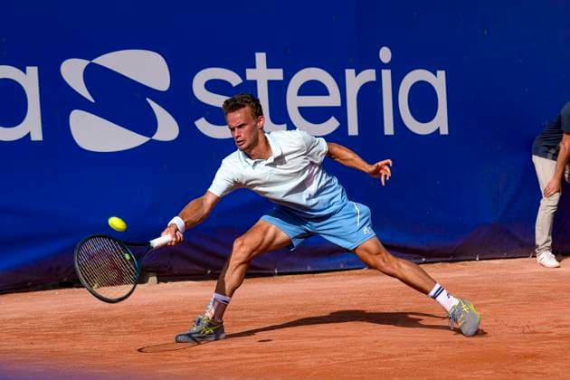 TENNIS : Open Sopra Steria - Lyon Villeurbanne 13 06 2025 Daniel Merida (ESP) vs Luca Van Assche (FRA) lors du tournoi de tennis ATP, Tennis Herren Challenger Tour, Open Sopra Steria Ã Lyon-Villeurbanne, le 13 06 2025. Photo Sandrine Thesillat PsNewZ VilleurbanneFrance  Copyright: xSandrinexTHESILLATx