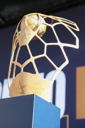 13 06 2025, xgox, Handball, EHF Champions League, Opening Party emspor, v l symbolfoto, symbolic image, trophy, Cup Cologne