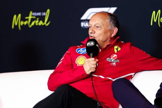 Formel 1, GP Kanada in Montreal, Pressekonferenz der Teamchefs F1 - CANADIAN GRAND PRIX 2025 VASSEUR Frà dà ric (fra), Team Principal & General Manager of the Scuderia Ferrari, portrait press conference, PK, Pressekonferenz during the Formula 1 Pirelli Grand Prix du Canada 2025, 10th round of the 2025 FIA Formula One World Championship, WM, Weltmeisterschaft from June 14 to 16, 2025 on the Circuit Gilles Villeneuve, in Montrà al, Canada - Montrà alCanada Copyright: xEricxAlonsox