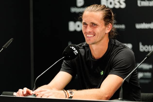 BOSS OPEN ATP250 13 06 2025 Alexander Zverev GER during the press conference, smiling BOSS OPEN ATP250 Stuttgart, Tennisclub Weissenhof on 13 06 2025 Copyright: xBEAUTIFULxSPORTS Wunderlx