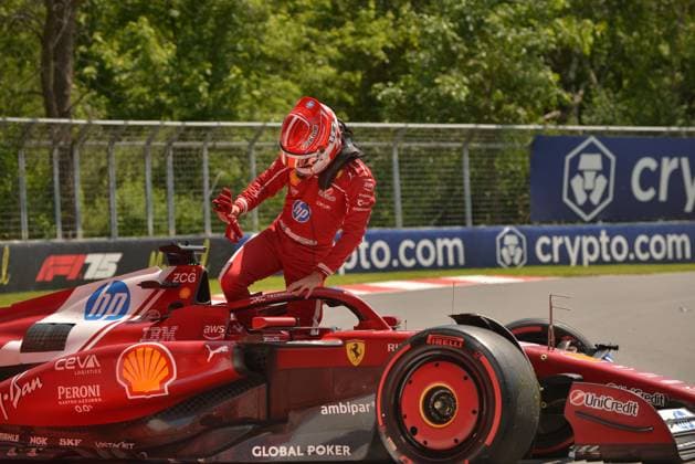 13 06 2025, Circuit Gilles Villeneuve, Montreal, FORMULA 1 PIRELLI GRAND PRIX DU CANADA 2025 , in the picture accident of Charles Leclerc MCO , Scuderia Ferrari HP Photo by Francois Tremblay Hasan Bratic DeFodi Images