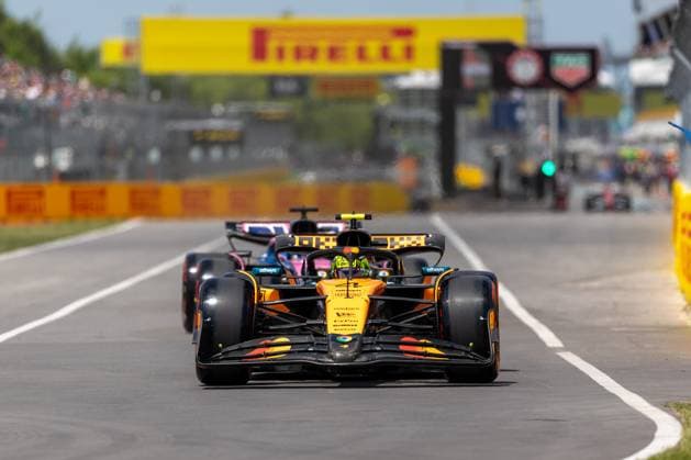 Lando Norris McLaren Formula 1 Team, Great Britain 04 in MCL39, CAN, Formula 1 World Championship, Canadian Grand Prix, Circuit Gilles Villeneuve, Free Practice 1, 2025 season, 13 06 2025 CAN, Formula 1 World Championship, Canadian Grand Prix, Circuit Gilles Villeneuve, Free Practice 1, 2025 season, 13 06 2025 Montreal Copyright: xEibner-Pressefoto MarcelxFischerx EP_MFI