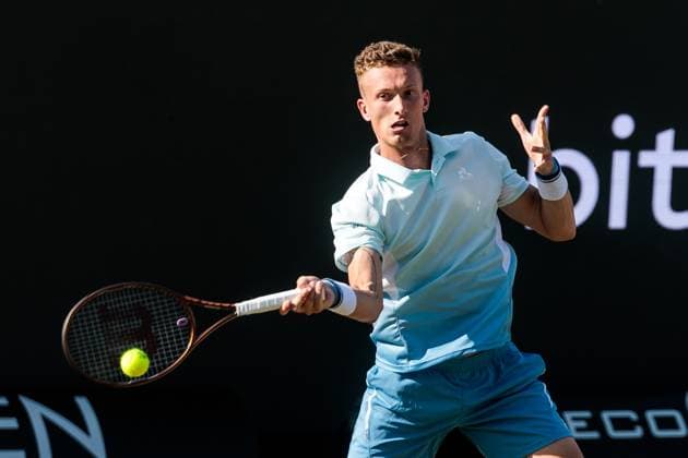 BOSS OPEN ATP250 13 06 2025 Jiri Lehecka CZE in match against Ben Shelton USA BOSS OPEN ATP250 Stuttgart, Tennisclub Weissenhof on 13 06 2025 Copyright: xBEAUTIFULxSPORTS Wunderlx