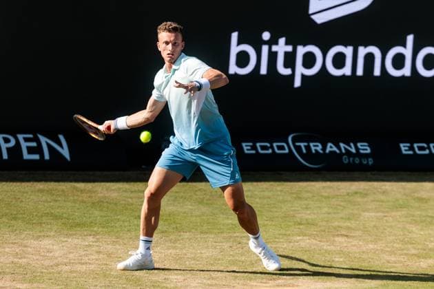 BOSS OPEN ATP250 13 06 2025 Jiri Lehecka CZE in match against Ben Shelton USA BOSS OPEN ATP250 Stuttgart, Tennisclub Weissenhof on 13 06 2025 Copyright: xBEAUTIFULxSPORTS Wunderlx