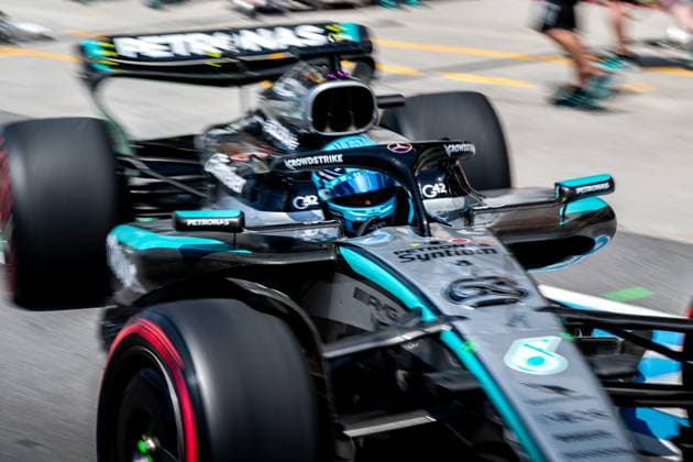 F1 - CANADIAN GRAND PRIX 2025 63 RUSSELL George (gbr), Mercedes AMG F1 Team W16, action during the Formula 1 Pirelli Grand Prix du Canada 2025, 10th round of the 2025 FIA Formula One World Championship, WM, Weltmeisterschaft from June 14 to 16, 2025 on the Circuit Gilles Villeneuve, in MontrÃ al, Canada - MontrÃ alCanada  Copyright: xALBERTOxVIMERCATIx