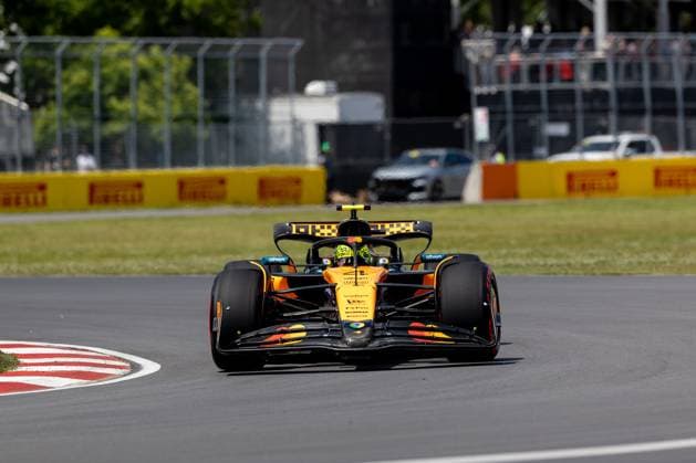 Lando Norris McLaren Formula 1 Team, Great Britain 04 in MCL39, CAN, Formula 1 World Championship, Canadian Grand Prix, Circuit Gilles Villeneuve, Free Practice 1, 2025 season, 13 06 2025 CAN, Formula 1 World Championship, Canadian Grand Prix, Circuit Gilles Villeneuve, Free Practice 1, 2025 season, 13 06 2025 Montreal Copyright: xEibner-Pressefoto MarcelxFischerx EP_MFI