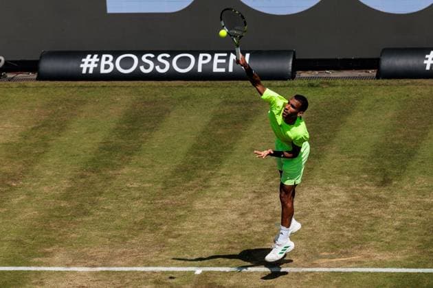BOSS OPEN ATP250 13 06 2025 Felix Auger Aliassime CAN in match against Justin Engel GER BOSS OPEN ATP250 Stuttgart, Tennisclub Weissenhof on 13 06 2025 Copyright: xBEAUTIFULxSPORTS Wunderlx