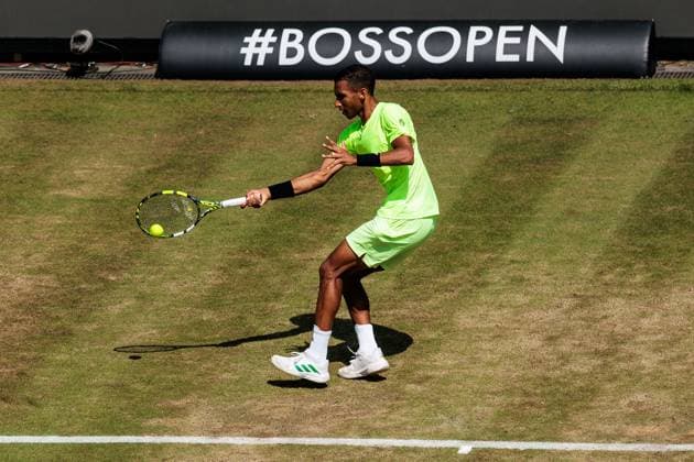 BOSS OPEN ATP250 13 06 2025 Felix Auger Aliassime CAN in match against Justin Engel GER BOSS OPEN ATP250 Stuttgart, Tennisclub Weissenhof on 13 06 2025 Copyright: xBEAUTIFULxSPORTS Wunderlx