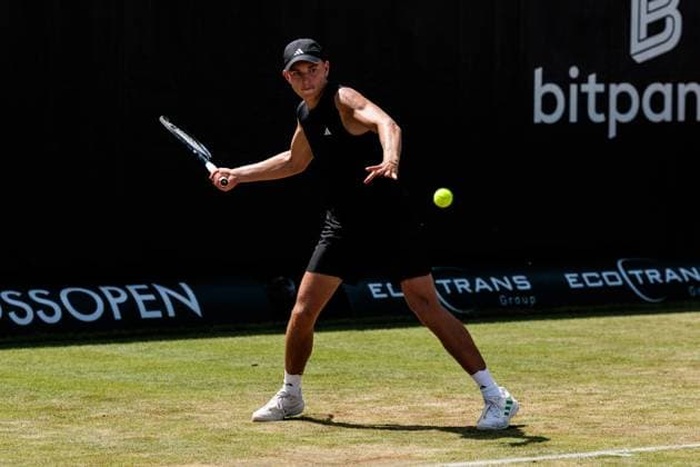 BOSS OPEN ATP250 13 06 2025 Justin Engel GER in match against Felix Auger Aliassime CAN BOSS OPEN ATP250 Stuttgart, Tennisclub Weissenhof on 13 06 2025 Copyright: xBEAUTIFULxSPORTS Wunderlx